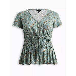 NWT Torrid Gauze Waist Detail Flutter Sleeve Top 4X or 26 Plus